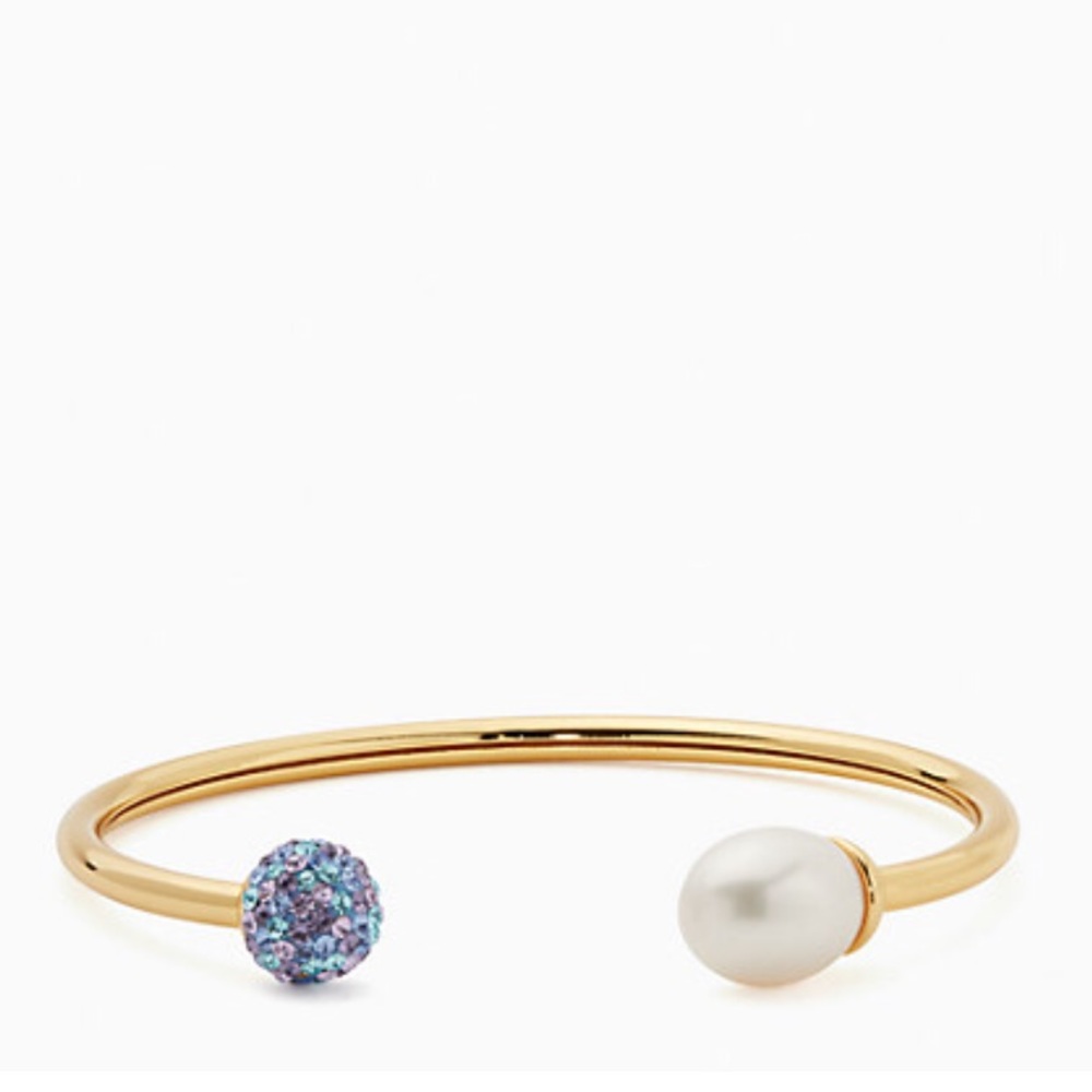 $88 Kate Spade pearl power flex cuff bracelet multi